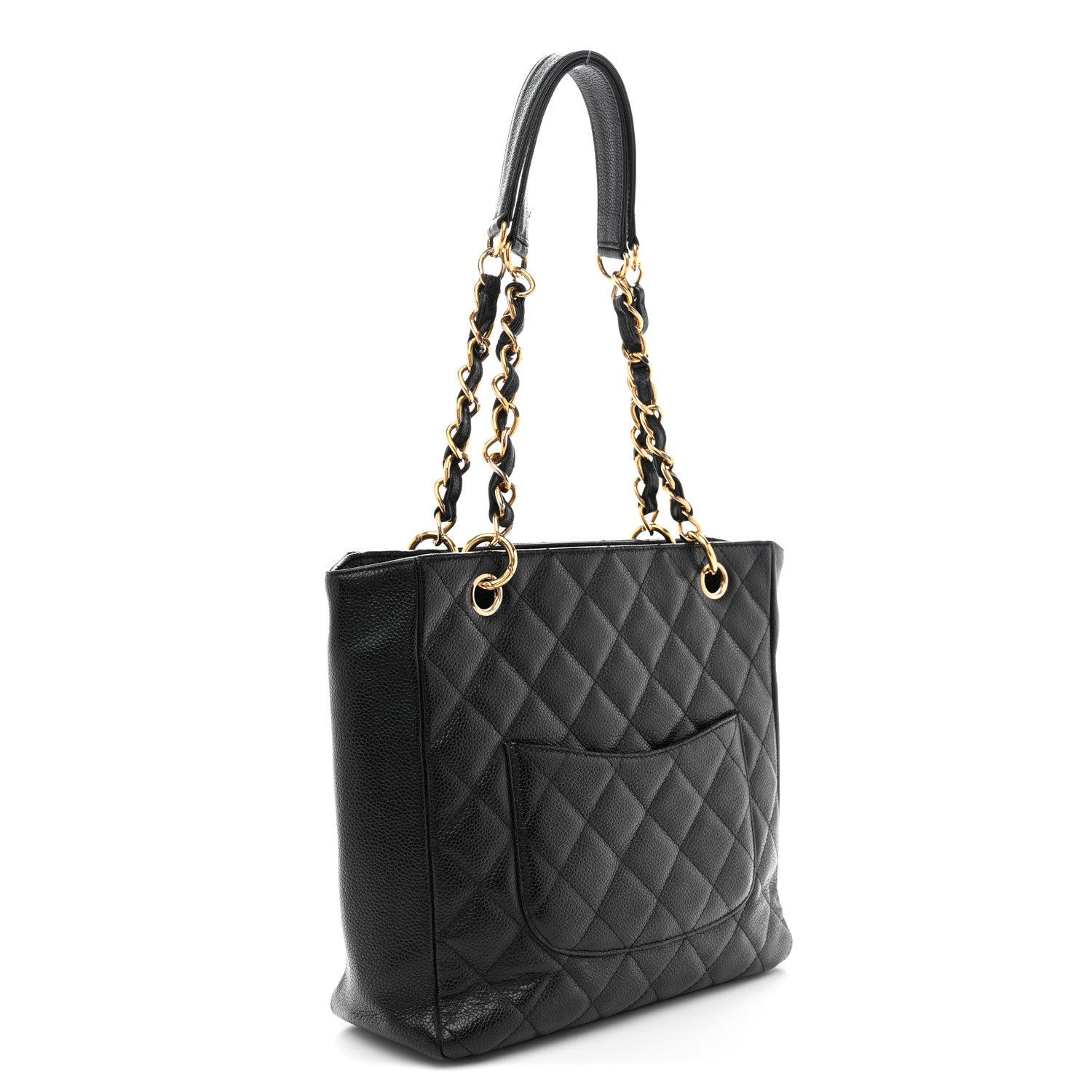 Chanel Caviar Quilted Petit Shopping Tote PST Black 3 of 14