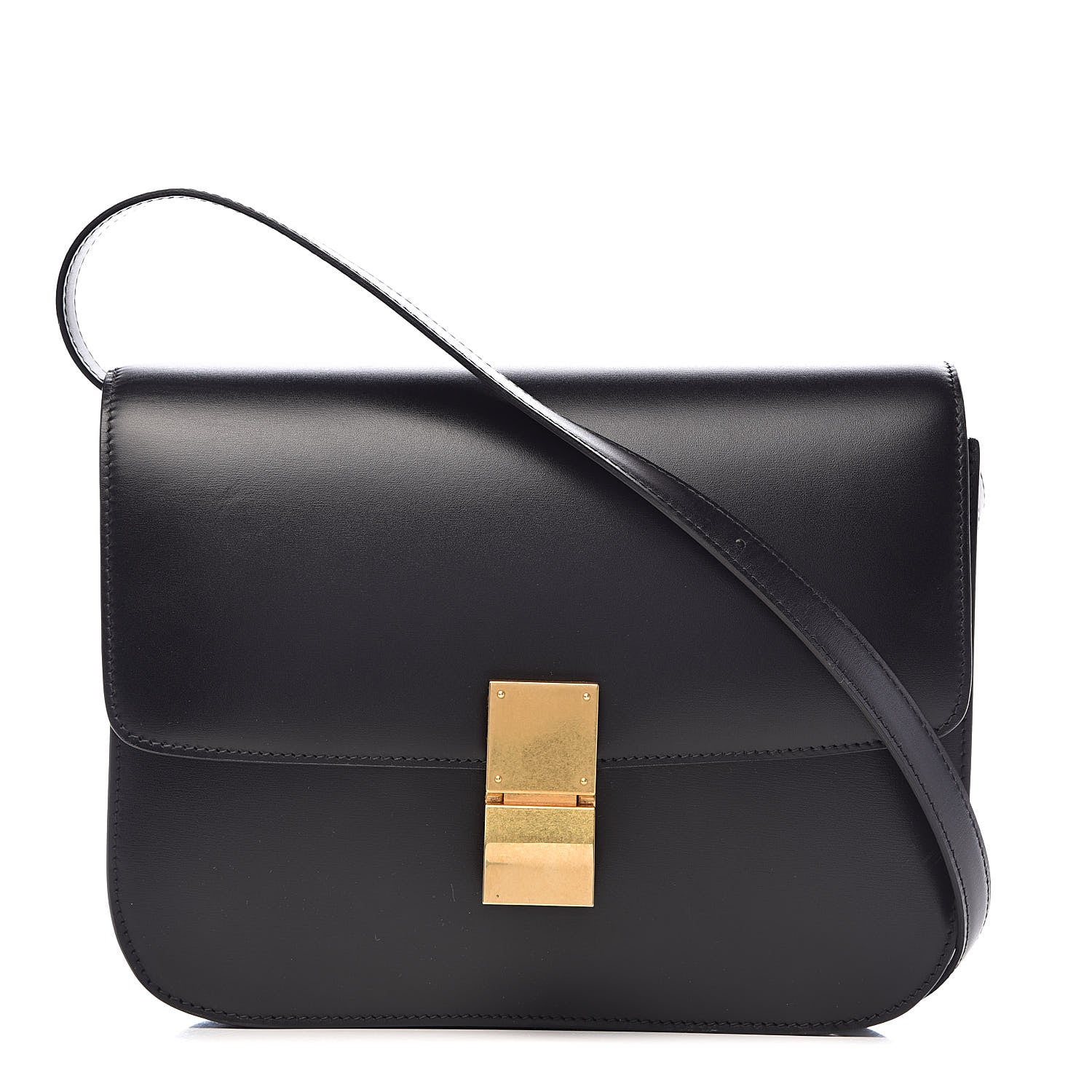 Celine Box Calfskin Medium Classic Box Flap Bag Black 1 of 10
