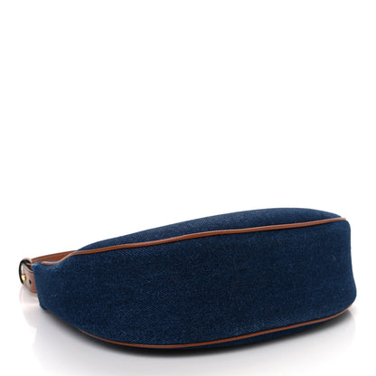 Celine Denim Ava Shoulder Bag Navy Tan 4 of 11