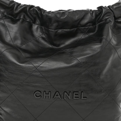 Chanel Shiny Calfskin Quilted Chanel 22 So Black 8 of 10
