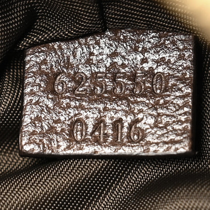 Gucci GG Supreme Monogram Textured Calfskin Web Medium Ophidia Cosmetic Case Beige Ebony New Acero 7 of 7