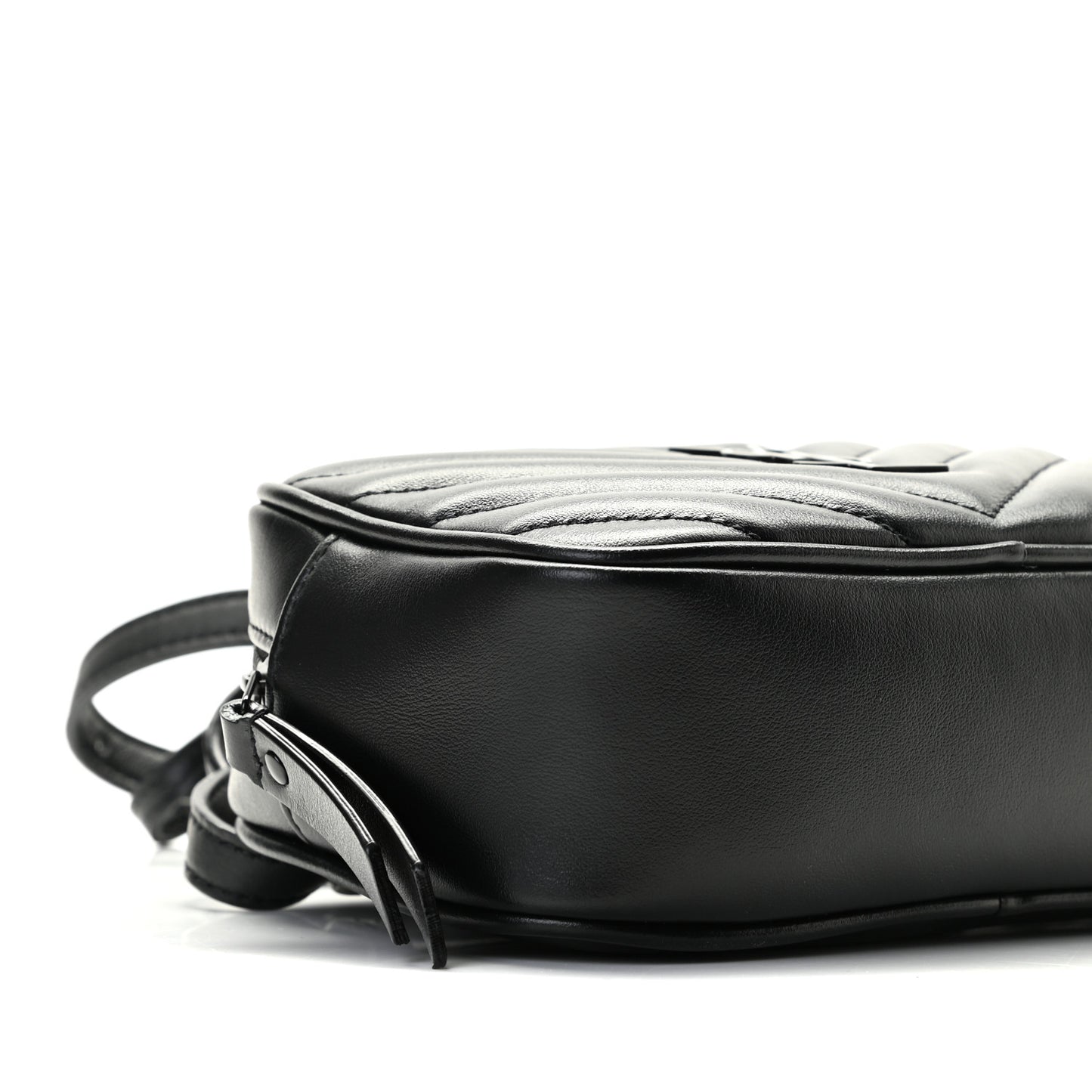 Calfskin Matelasse Monogram Lou Belt Bag Black
