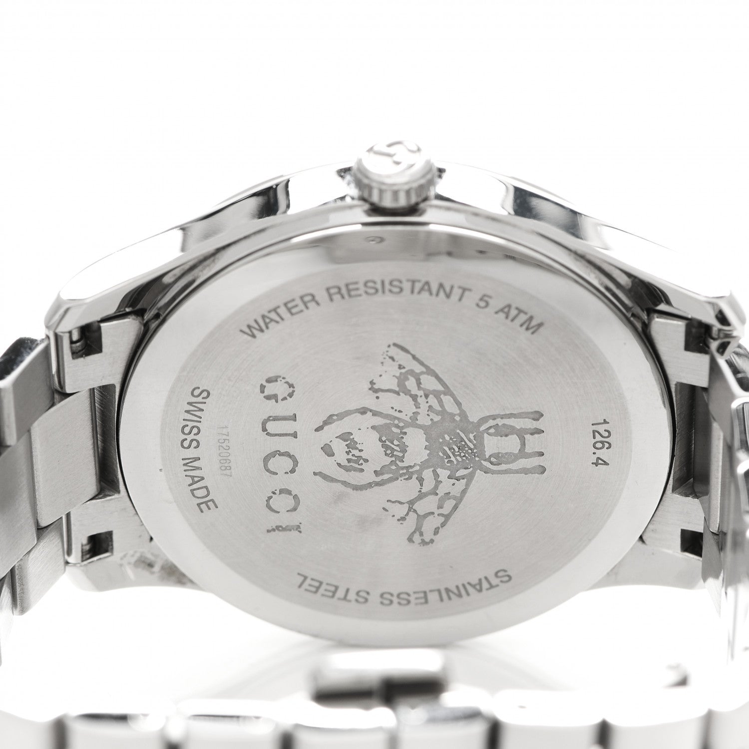 Gucci Stainless Steel 38mm G-Timeless Charm Quartz Watch Black 4 of 5