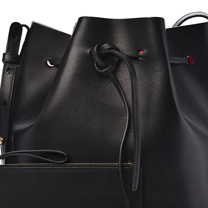 Mansur Gavriel Vegetable Tanned Calfskin Bucket Bag Black Flamma 13 of 13