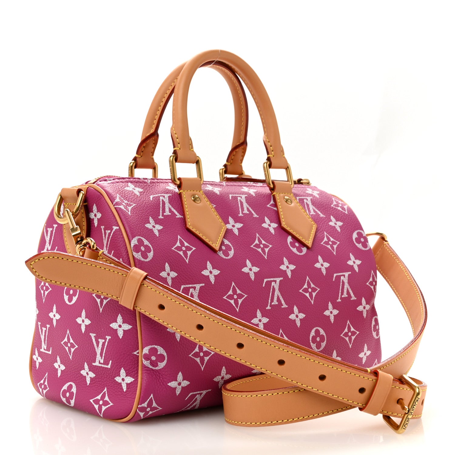 Louis Vuitton Calfskin Monogram Speedy P9 Bandouliere 25 Agate Agate 3 of 12