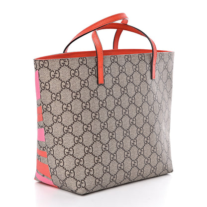 Gucci GG Supreme Monogram Kids Rocket Cat Tote Rose Orange 3 of 10