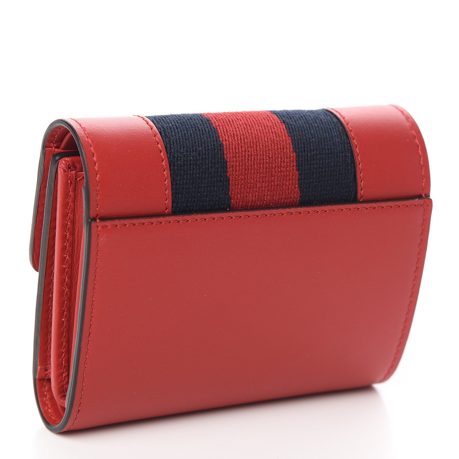 Gucci Calfskin Sylvie Wallet Hibiscus Red 3 of 8