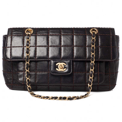 Chanel Lambskin Square Stitched Flap Brown 1 of 11