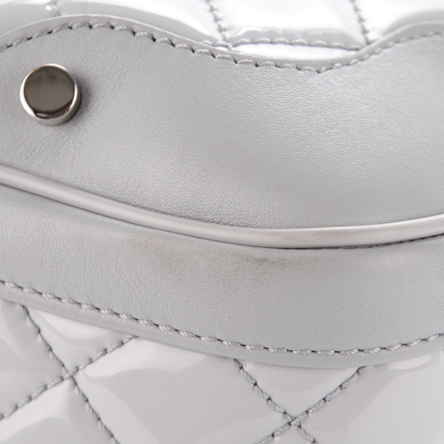Chanel Vinyl Calfskin Viaggio Travel Bag Light Grey 10 of 10