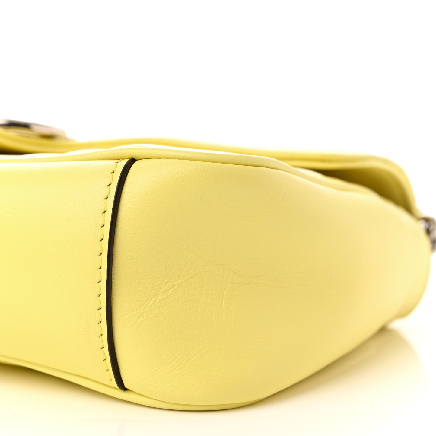 Calfskin Matelasse Small GG Marmont Shoulder Bag Banana