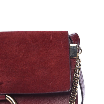 Chloe Suede Calfskin Small Faye Shoulder Bag Plum Purple 17 of 17