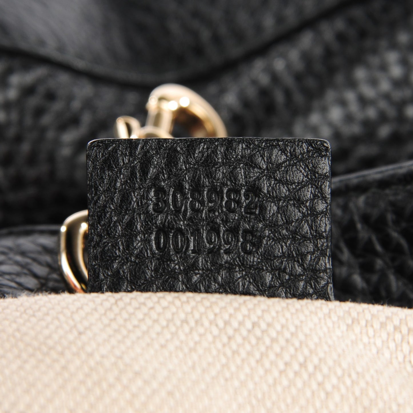 Pebbled Calfskin Medium Soho Chain Shoulder Bag Black