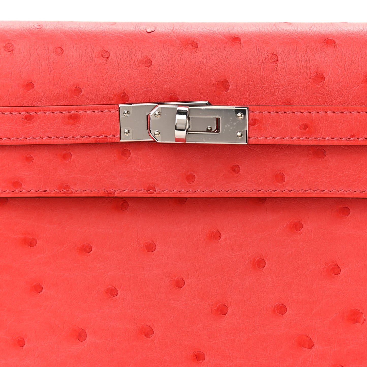 Ostrich Kelly Danse II Belt Bag Rose Texas