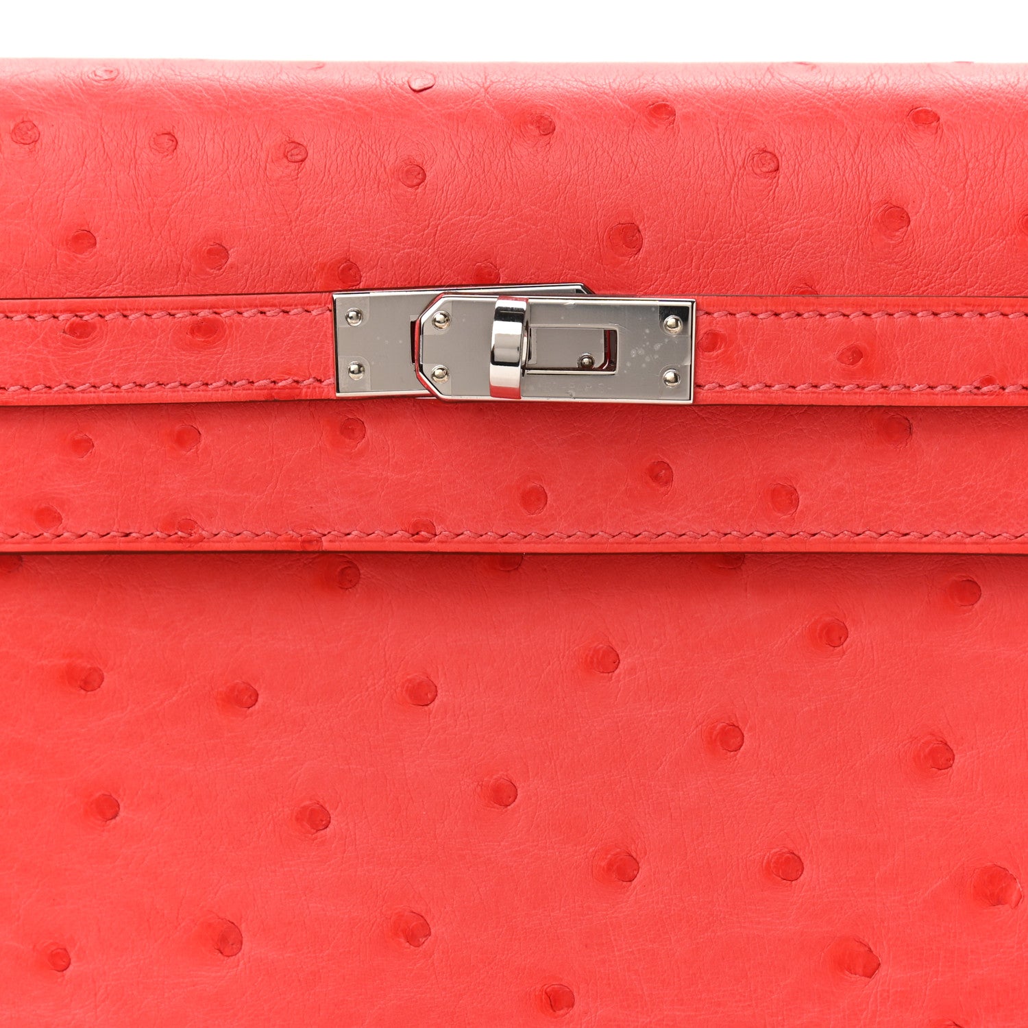 Hermes Ostrich Kelly Danse II Belt Bag Rose Texas 10 of 13