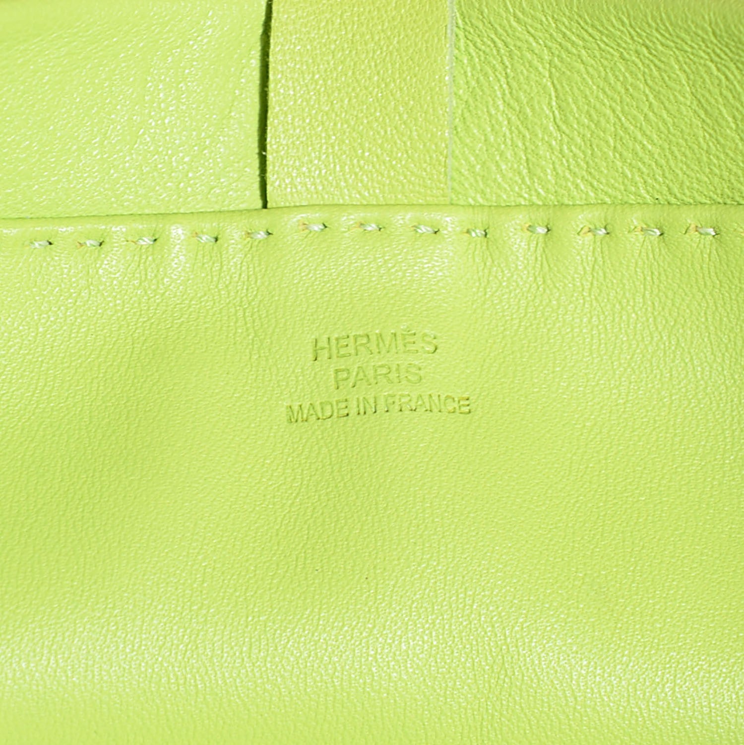 Hermes Lambskin Clou De Selle Pouch Kiwi 6 of 7