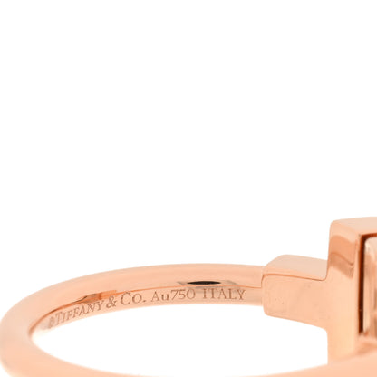 Tiffany 18K Rose Gold Mother of Pearl T Wire Ring 50 5.25 4 of 4