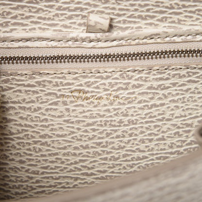 3.1 Phillip Lim Shark Embossed Textured Calfskin Mini Pashli Satchel Ivory Dove 8 of 8