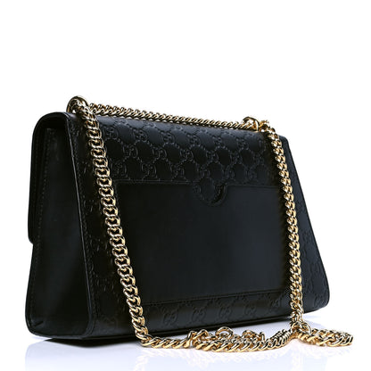 Gucci Guccissima Medium Padlock Shoulder Bag Black 2 of 5
