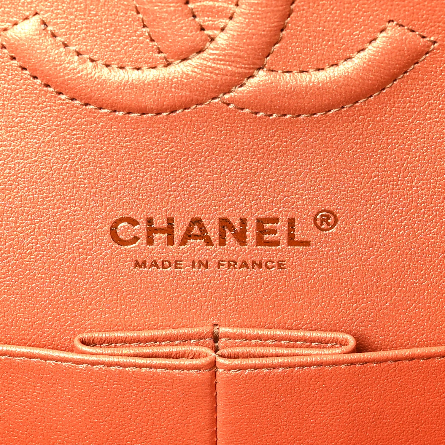 Chanel Metallic Lambskin Quilted Medium Double Flap Golden 6 of 10