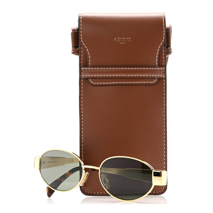 Celine Metal Triomphe 01 Sunglasses CL40235U Gold Green 7 of 7