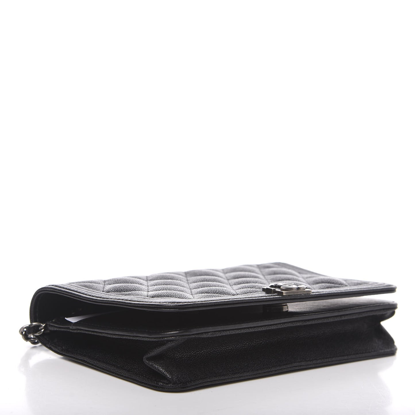Caviar Quilted Boy Wallet On Chain WOC Black