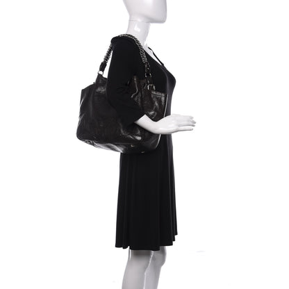 Prada Cervo Lux Chain Shoulder Bag Brown 2 of 10