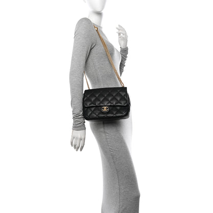 Chanel Caviar Quilted Sweetheart Flap Black 2 of 10