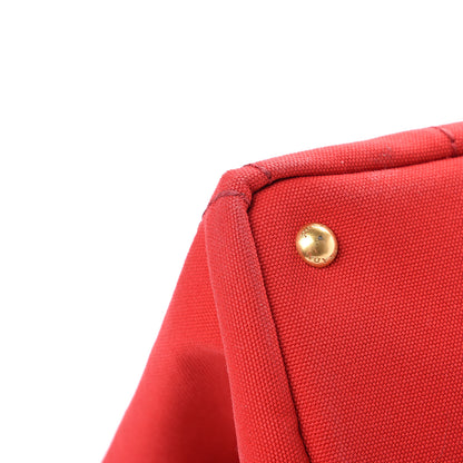 Prada Canapa Logo Shopping Tote Rosso 9 of 16