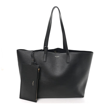 Saint Laurent Calfskin Large Shopping Tote Black 3 of 13