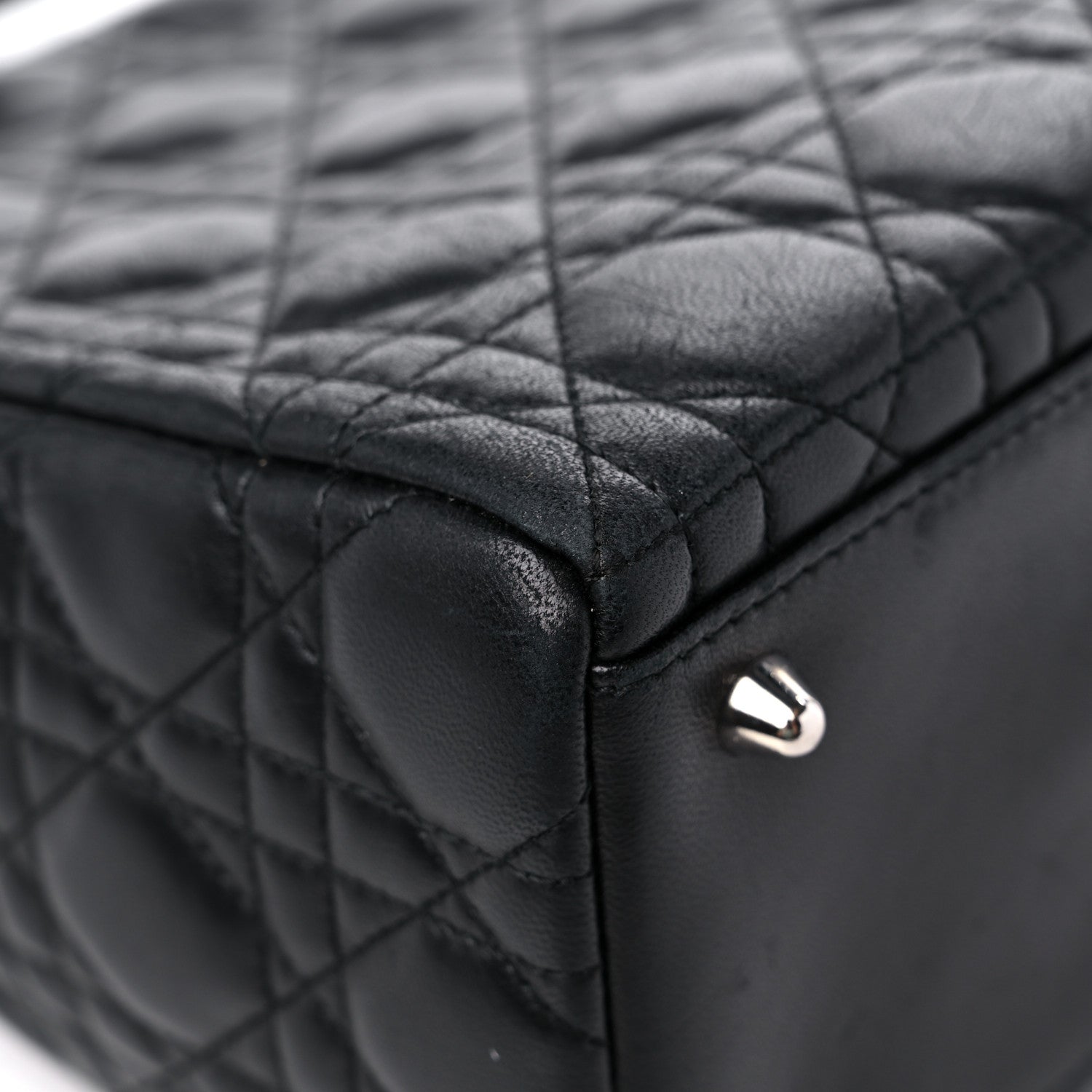 Christian Dior Lambskin Cannage Medium Lady Dior Black 10 of 18