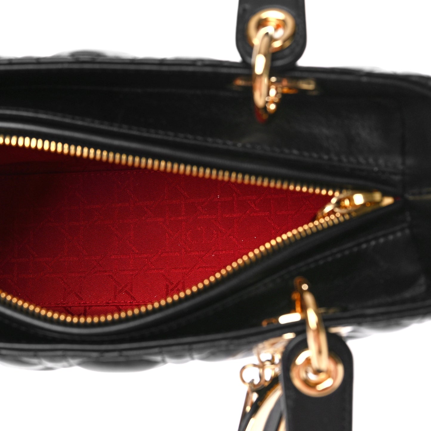 Lambskin Cannage Medium Lady Dior Black