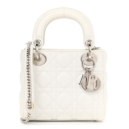 Christian Dior Lambskin Cannage Mini Lady Dior White 1 of 14