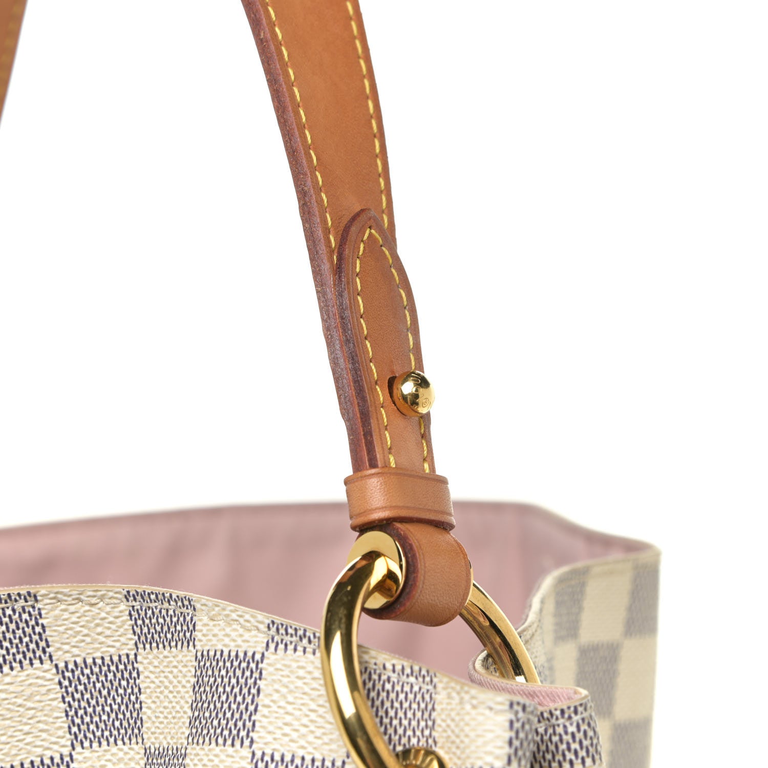 Louis Vuitton Damier Azur Graceful MM Rose Ballerine 14 of 14