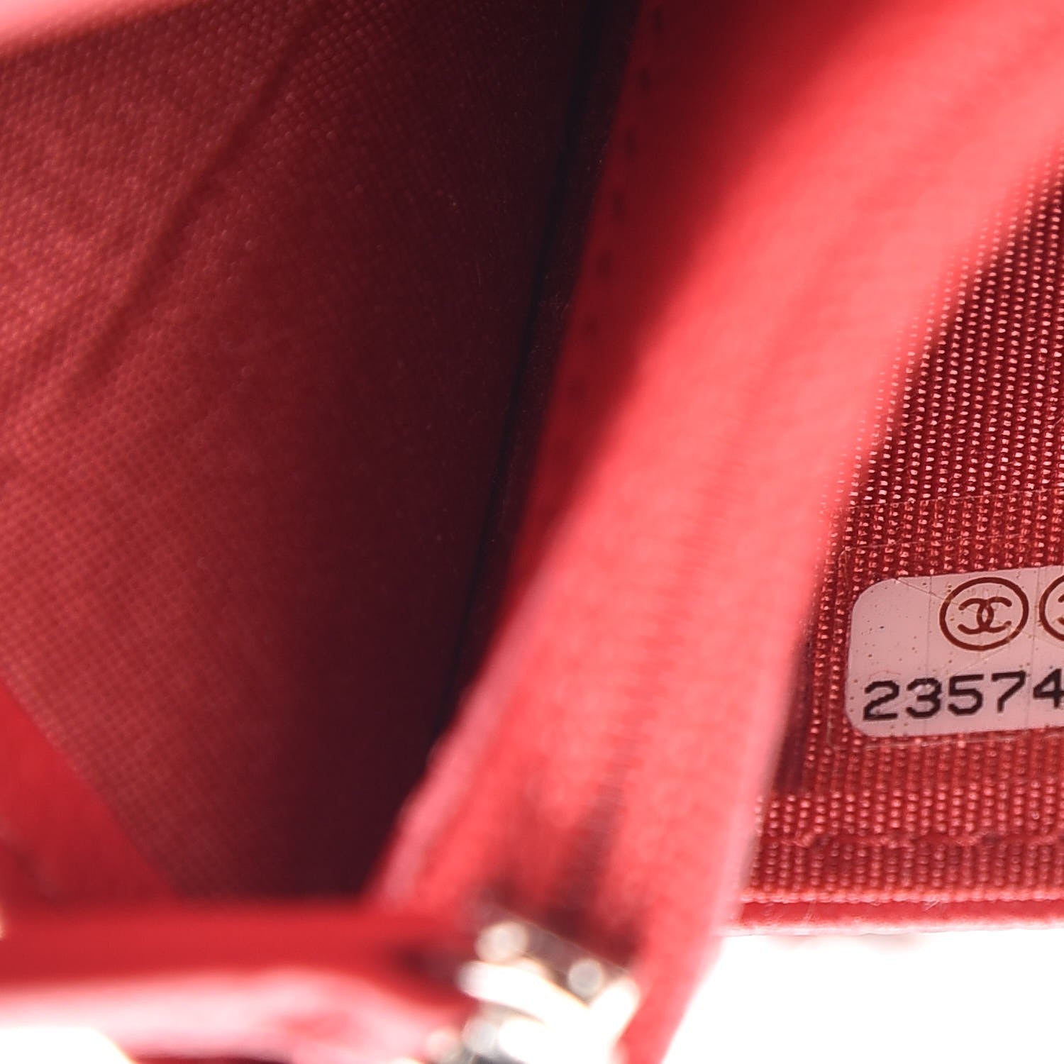 Chanel Caviar Camellia Embossed Wallet On Chain WOC Red 8 of 8