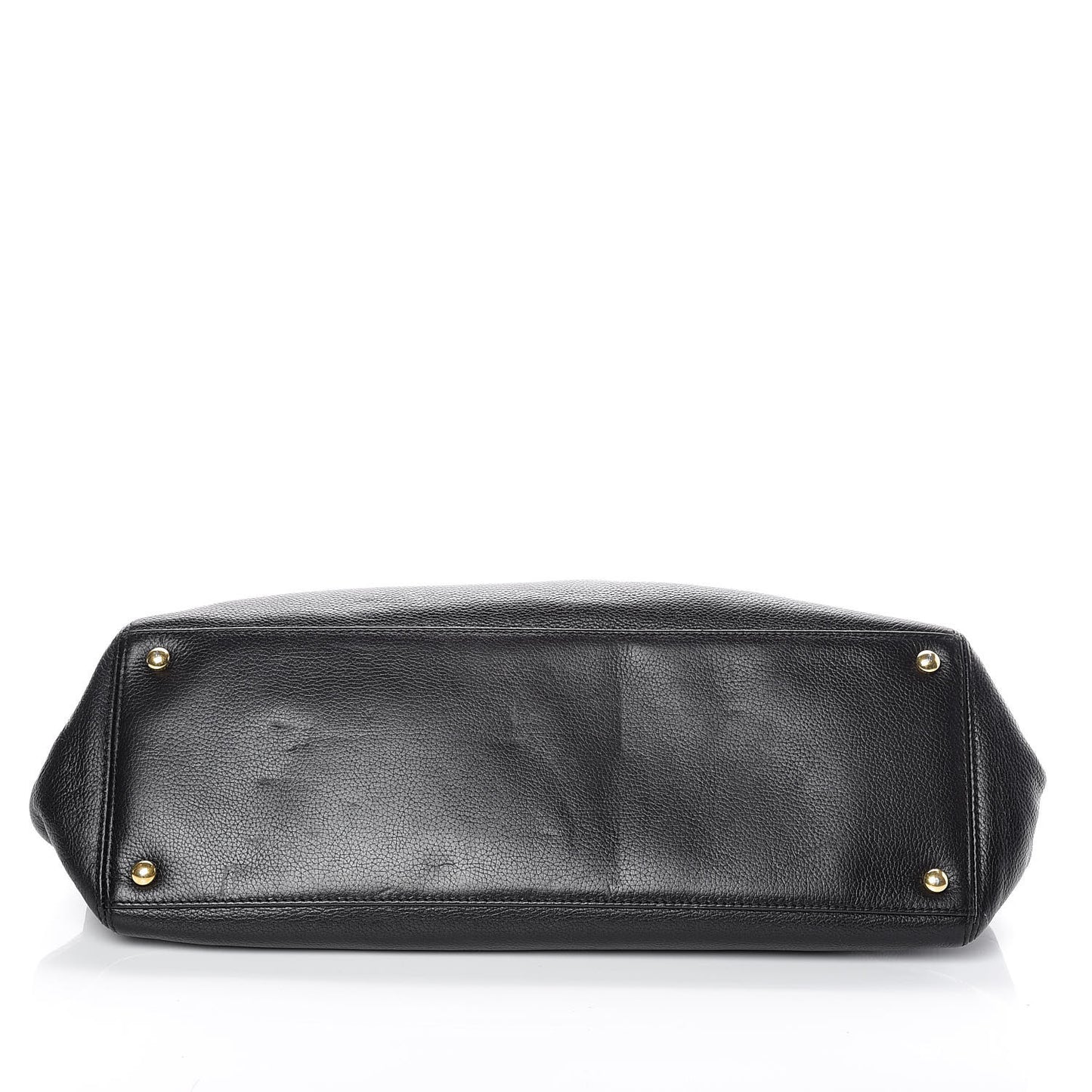 Calfskin Cerf Executive Shopper Tote Black