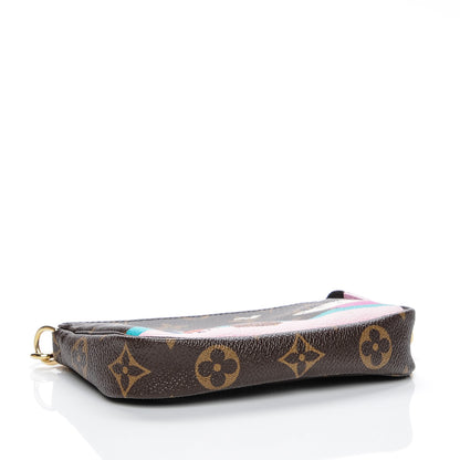 Louis Vuitton Monogram 2016 Christmas Animation Mini Pochette Accessories Rose Ballerine 4 of 6