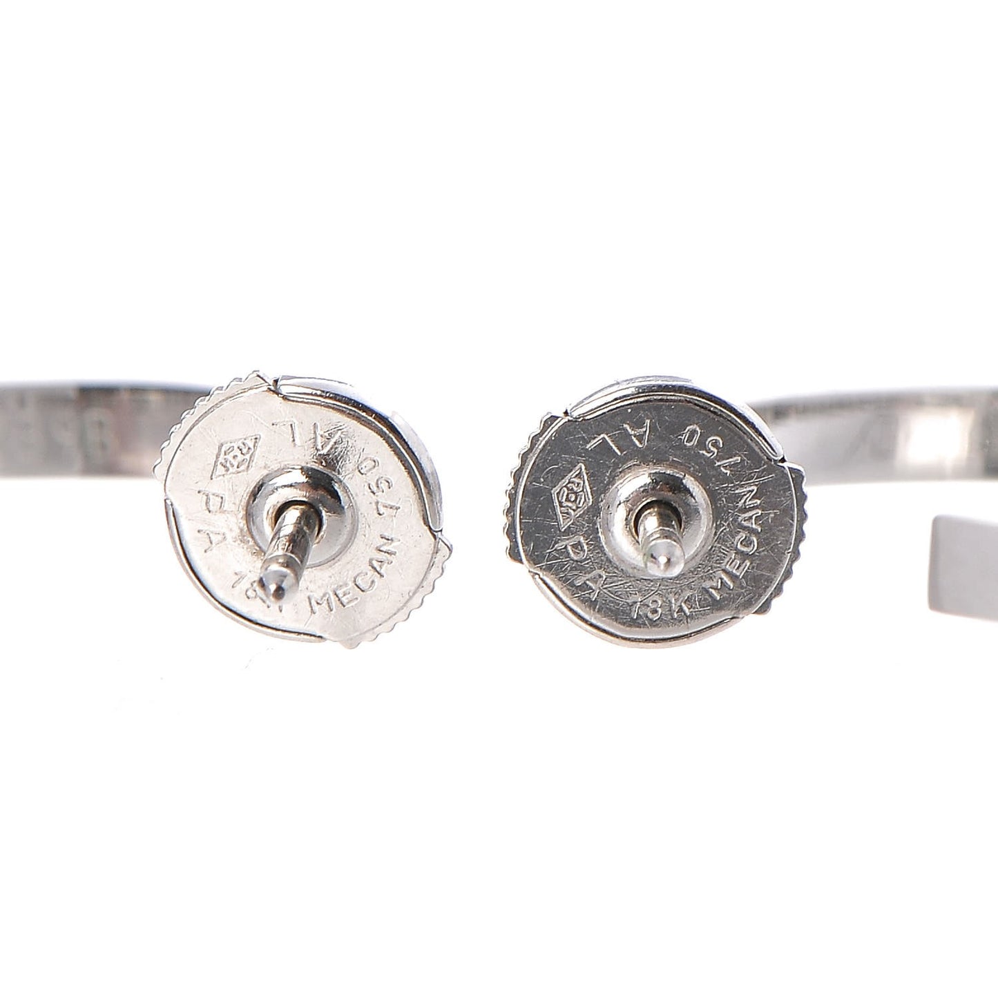 18K White Gold Diamond LM Inside Out Hoop Earrings