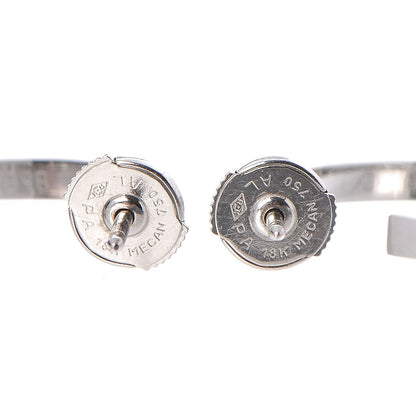 Cartier 18K White Gold Diamond LM Inside Out Hoop Earrings 3 of 5