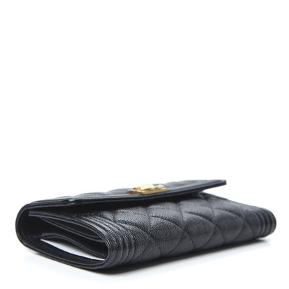 Chanel Caviar Quilted Medium Boy Flap Wallet Black 4 of 10