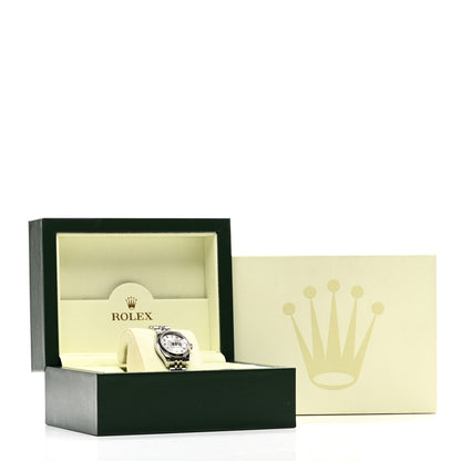 Rolex Stainless Steel 18K White Gold Diamond 26mm Oyster Perpetual Datejust Watch Silver 179174 5 of 5