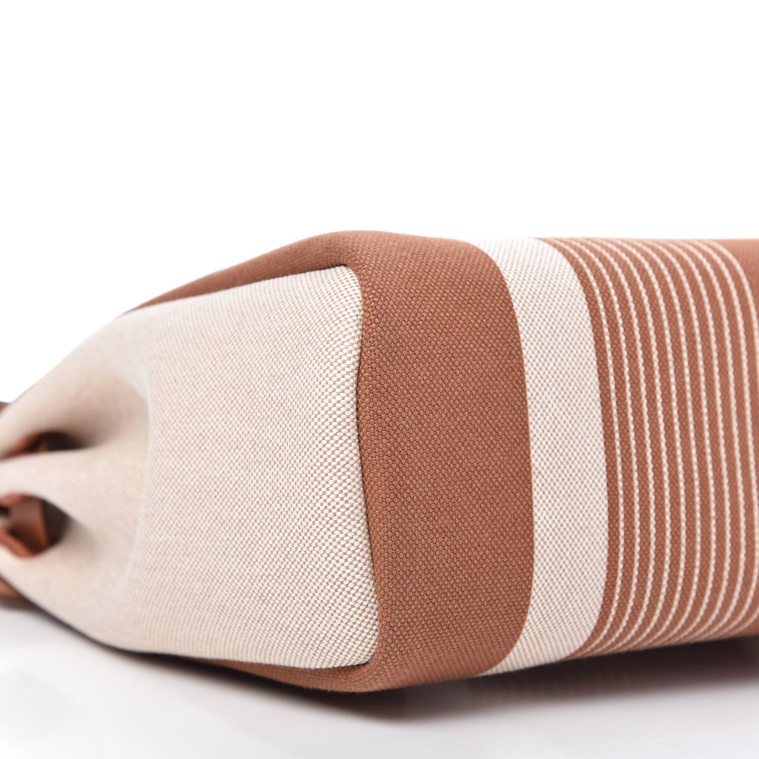 Hermes Vache Hunter Toile H Vibration Herbag Zip Retourne 31 PM Fauve Ecru Beige 6 of 10