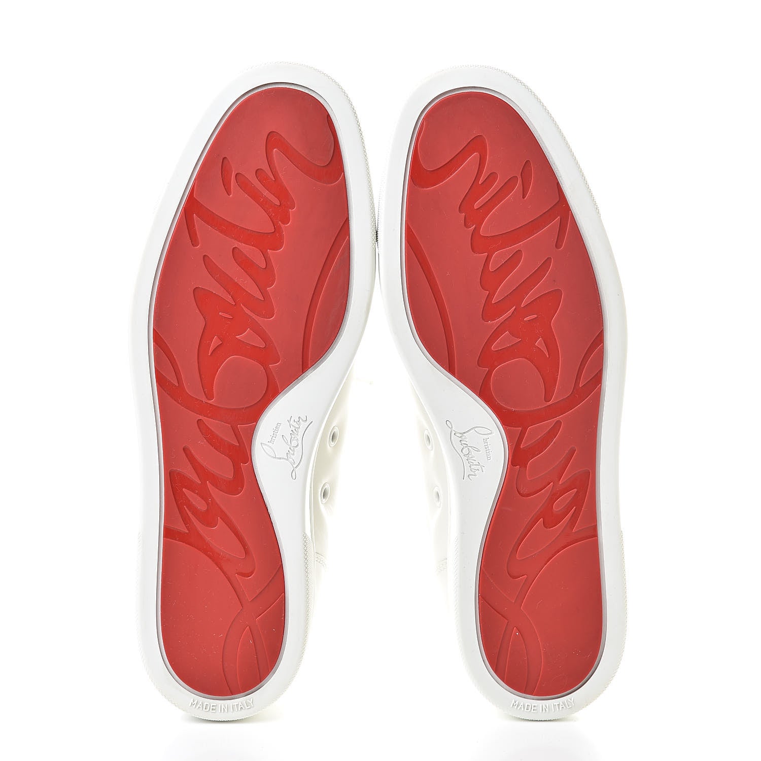 Christian Louboutin Calfskin Mens Louis Junior Flat Sneakers 41.5 White 5 of 11