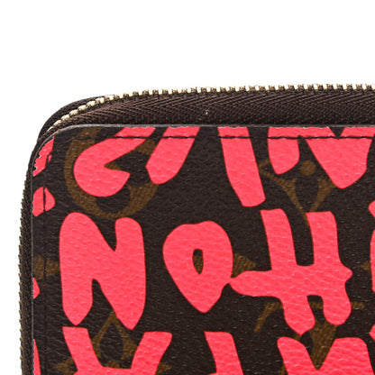 Louis Vuitton Monogram Graffiti Zippy Coin Purse Fuchsia 8 of 11
