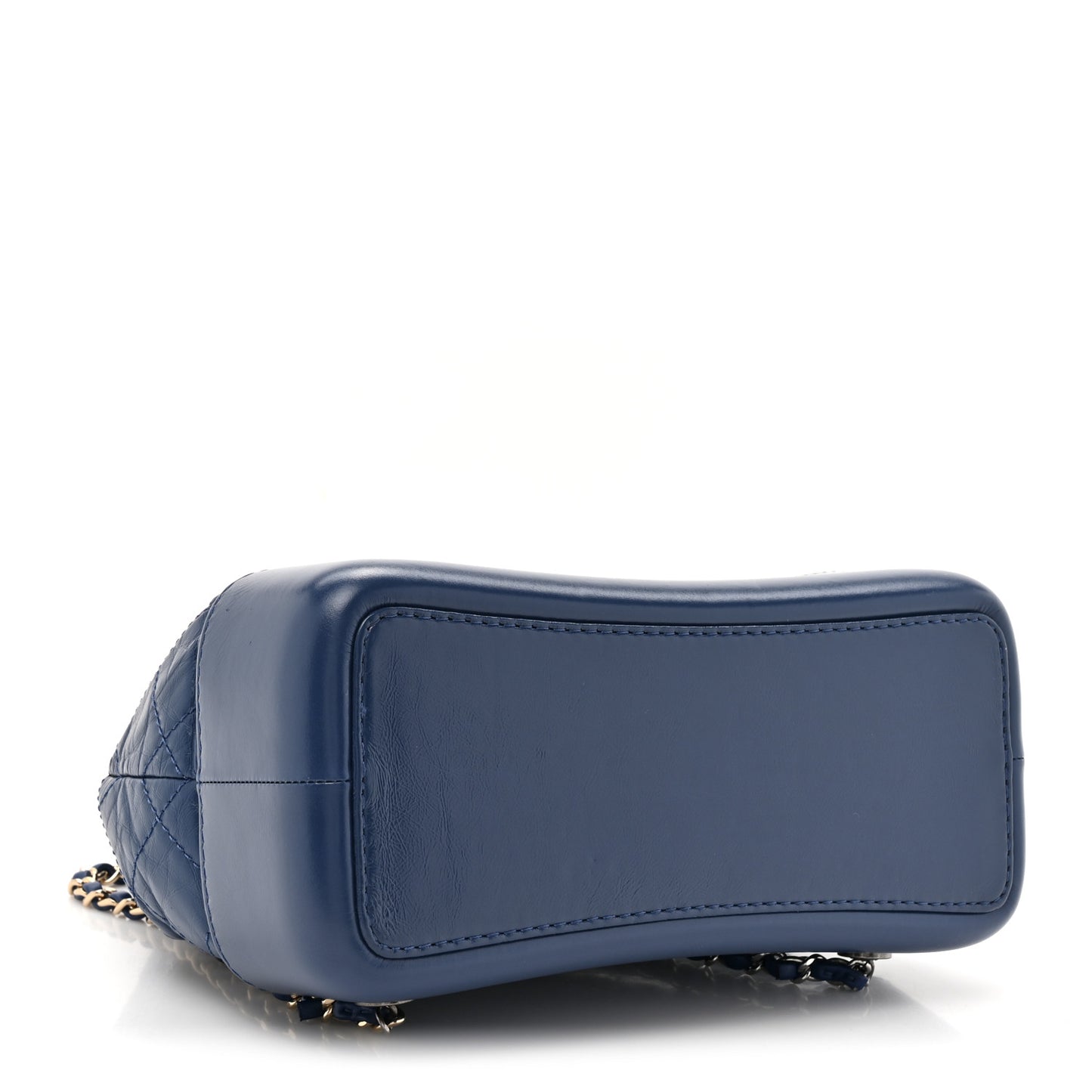 Aged Calfskin Quilted Small Gabrielle Backpack Navy