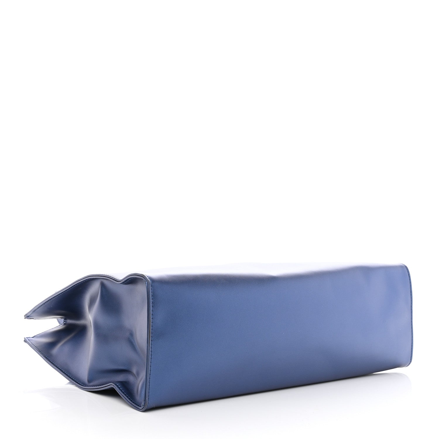 Telfar Metallic Vegan Leather Medium Shopping Bag Cobalt 4 of 11