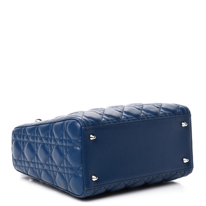 Christian Dior Lambskin Cannage Medium Lady Dior Blue 4 of 10