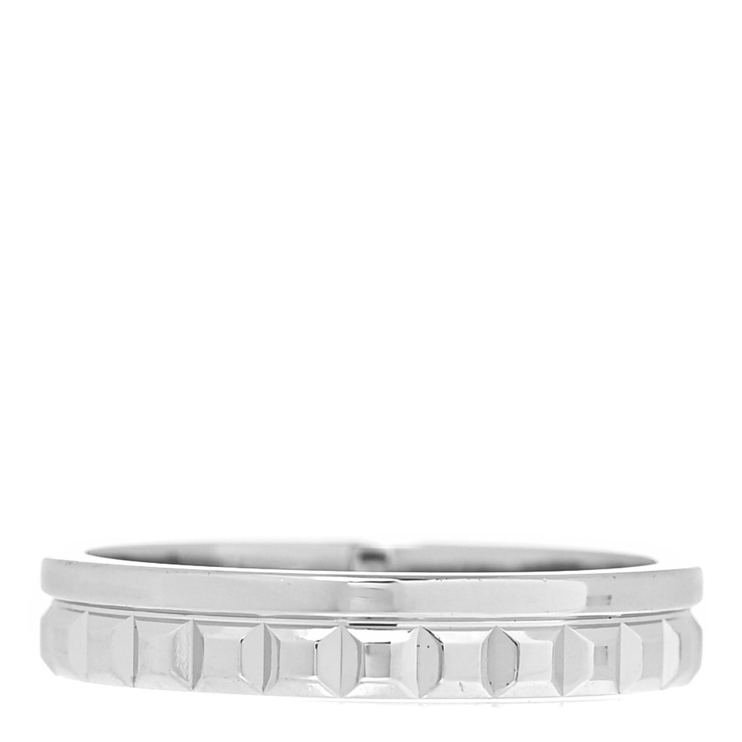 18K White Gold Quatre Radiant Wedding Band Ring 56 7.5