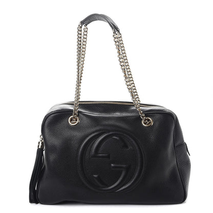 Gucci Pebbled Calfskin Medium Soho Bowler Black 1 of 9