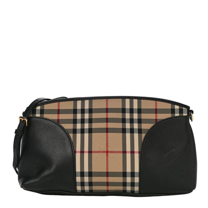 Burberry Horseferry Check Small Chichester Crossbody Clutch Bag Black 1 of 10