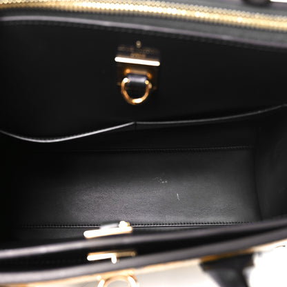 Louis Vuitton Calfskin Trunk City Steamer MM Black 5 of 9